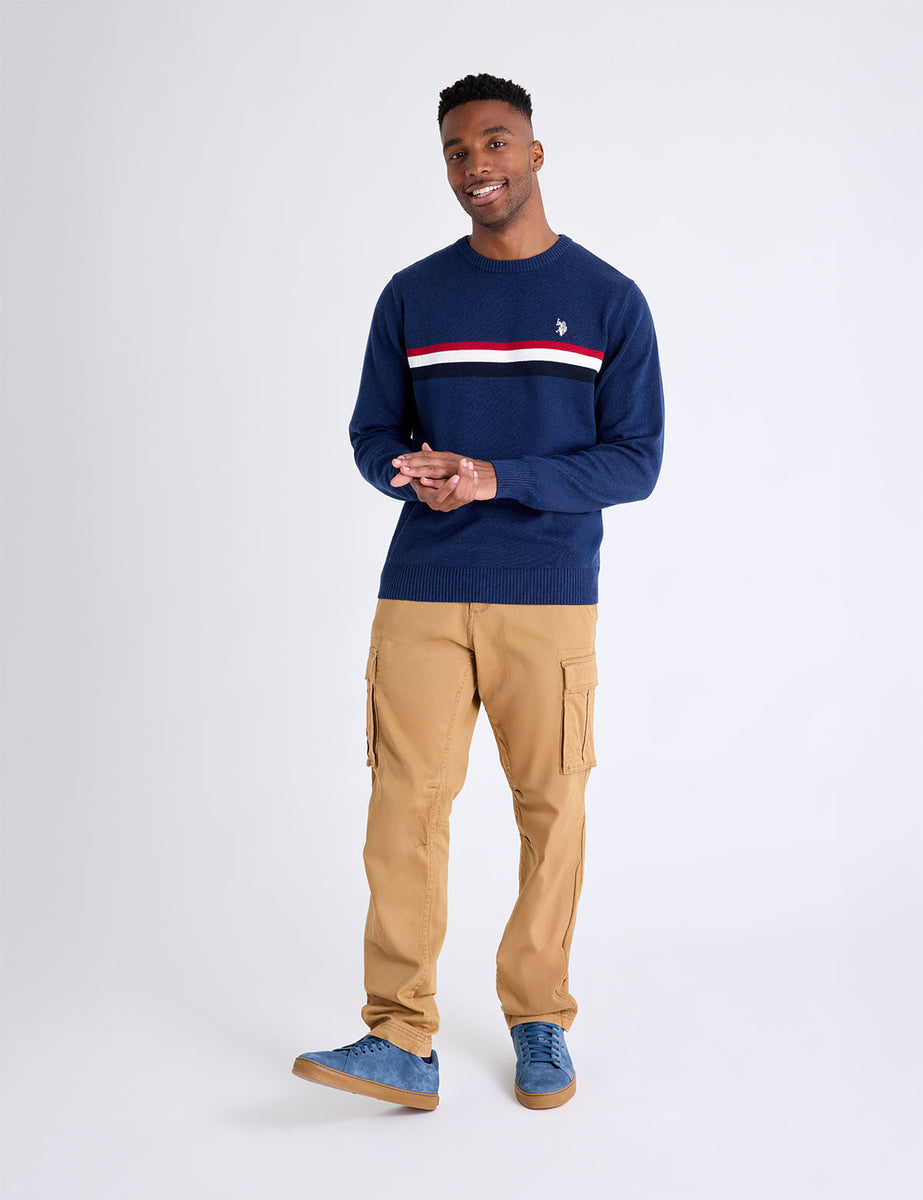 SIGNATURE STRIPE CREW NECK SWEATER– U.S. Polo Assn.