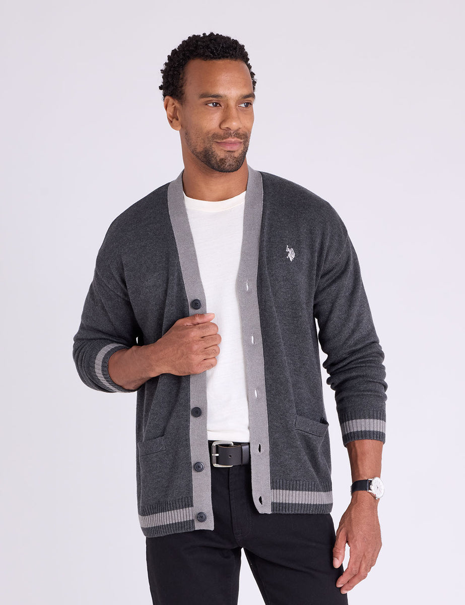 V-NECK RELAXED FIT CARDIGAN– U.S. Polo Assn.