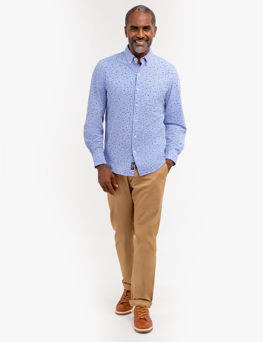 LONG SLEEVE DISCHARGED FLORAL PRINT SHIRT– U.S. Polo Assn.