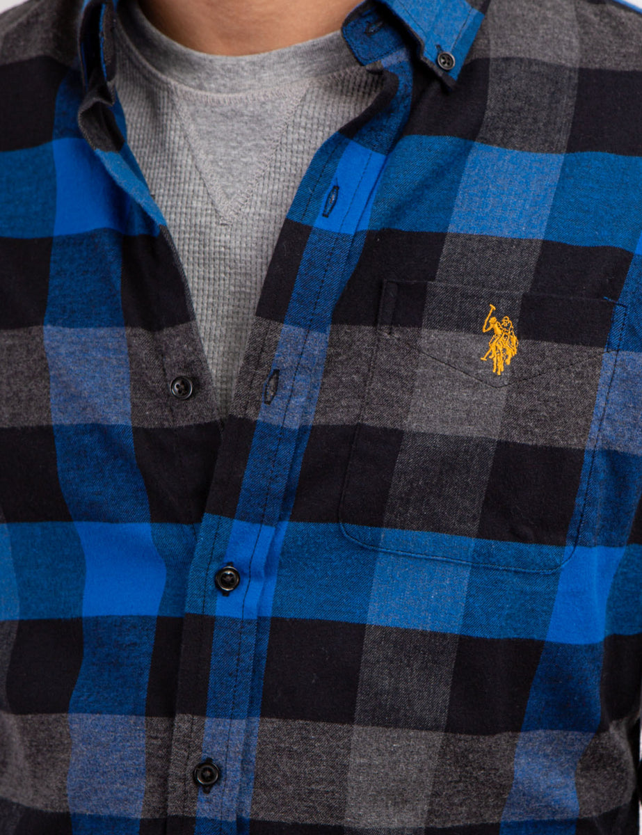 Watson Ivy League Plaid Long Sleeve Polo main image 1