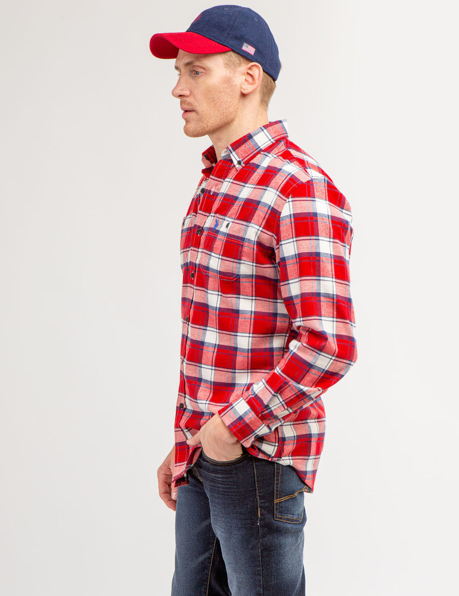 Double Take Plaid Collared Neck Long Sleeve Shirt