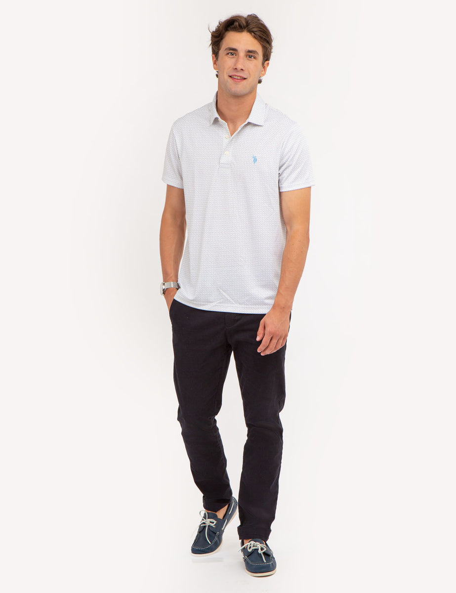 Layered Umbrella Print Polo