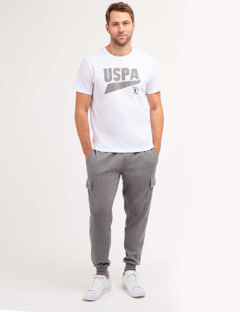 Mens USPA Print Graphic T-Shirt Dark Sapphire Navy
