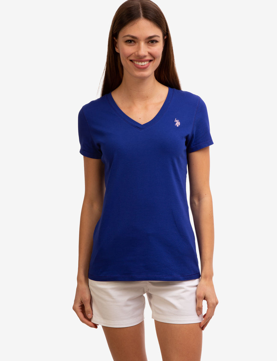 Viscose V-Neck Polo Shirt