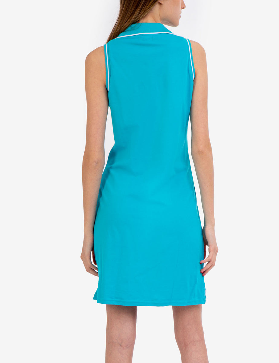SLEEVELESS SPLIT NECK POLO DRESS– U.S. Polo Assn SLEEVELESS SPLIT NECK POLO DRESS– U.S. Polo Assn