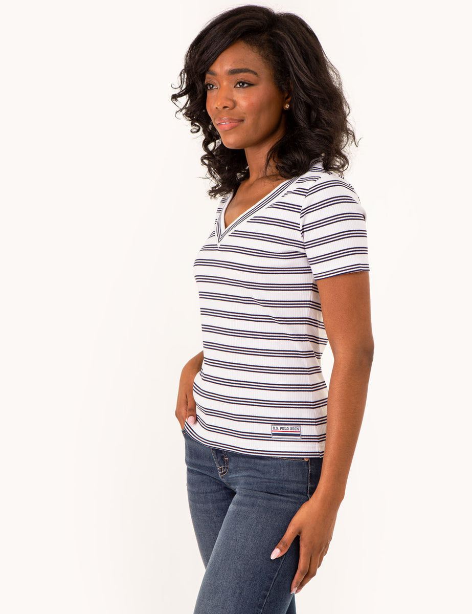 Evania Ribbed Polo Top