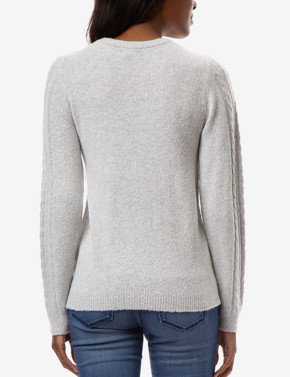 Buy Lipsy Grey Contour High Neck Cable Knitted Jumper from Next USA
