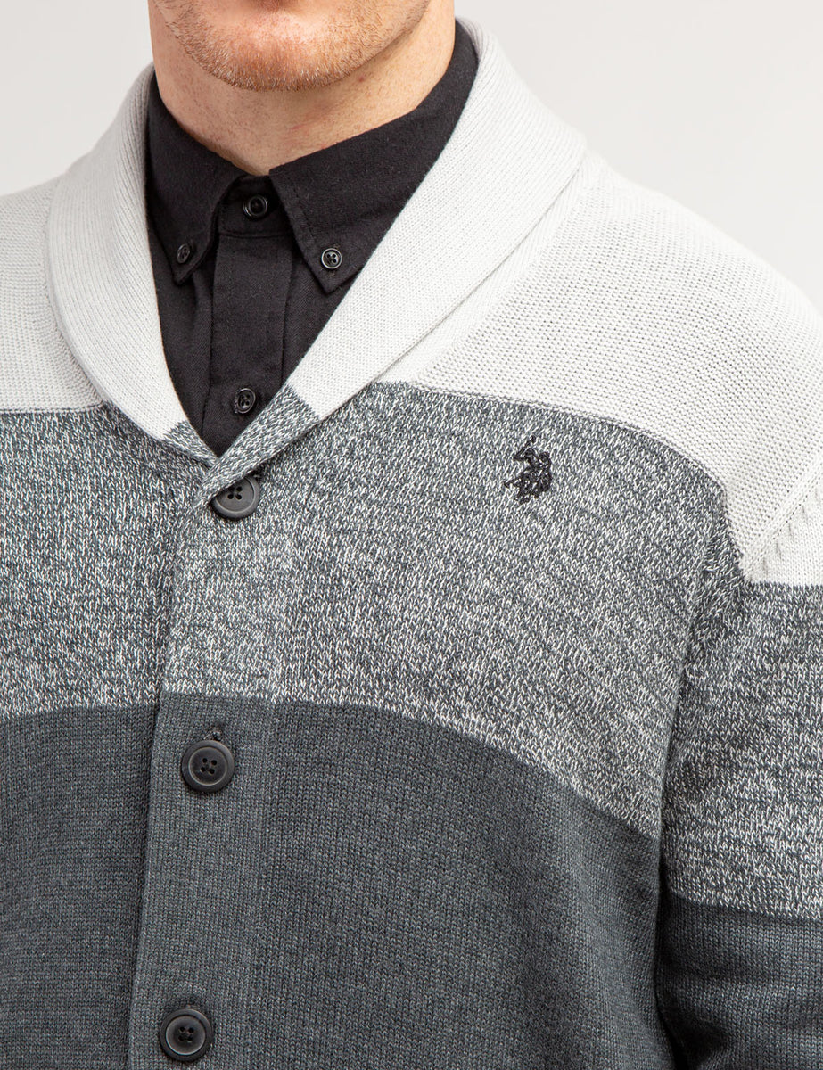 COLORBLOCK SHAWL COLLAR CARDIGAN– Polo