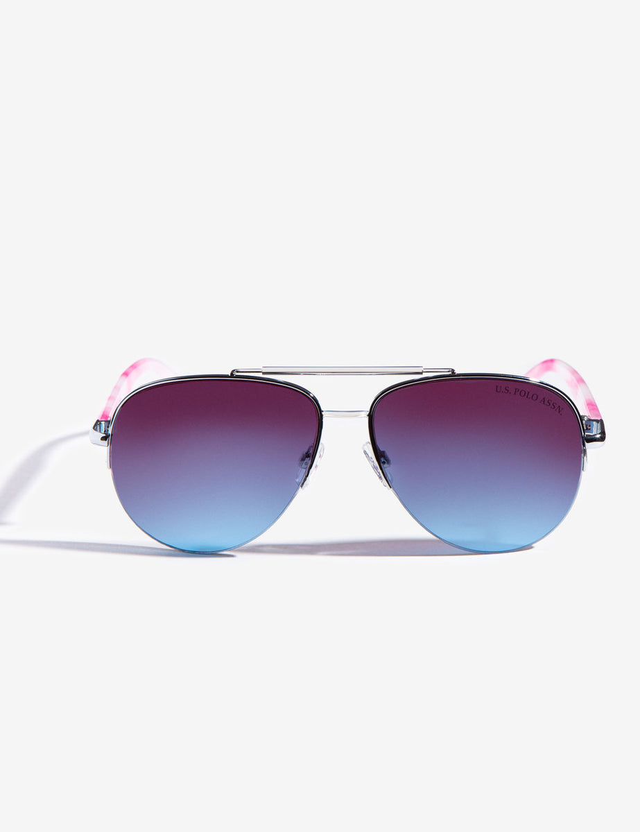 Women's Plastic Aviator Polarized Sunglasses - All in Motion™ Pink