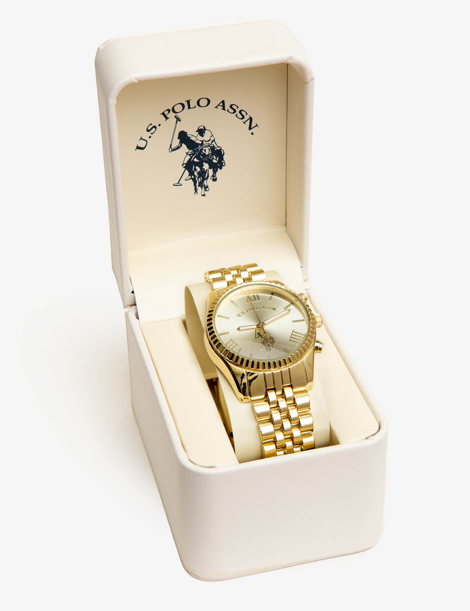 LADIES GOLD LINK WATCH– U.S. Polo Assn.