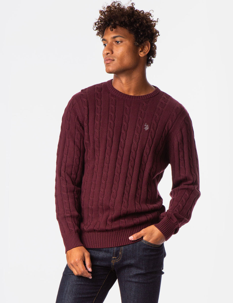 Buy U.S. Polo Assn. Mens Cable Knit Crew Neck Jumper from Next USA