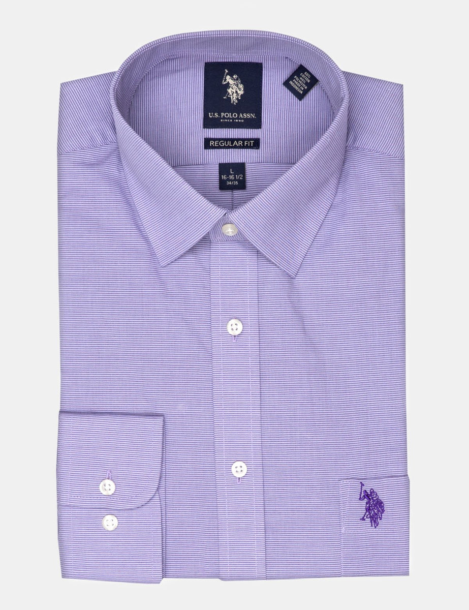 horizontal striped dress shirt Carmine Blue Horizontal Stripe Shirt