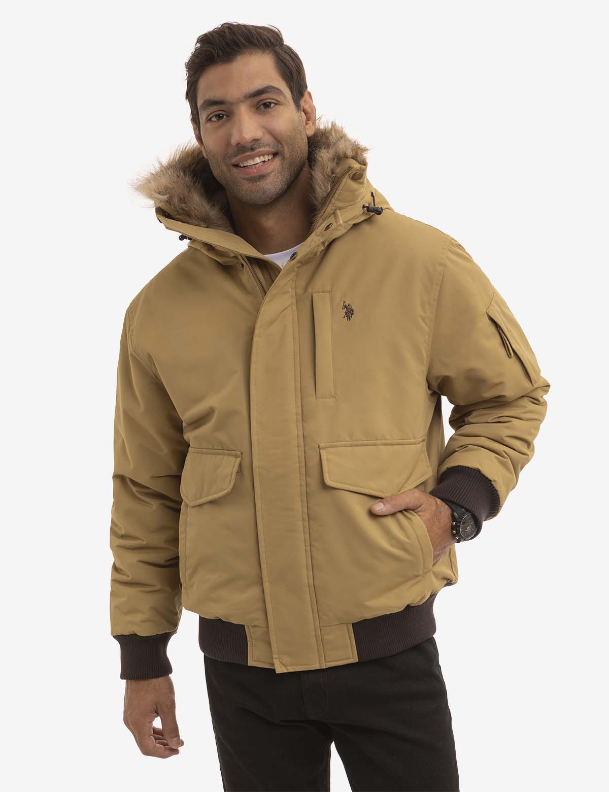 FAUX FUR HOODED SNORKEL JACKET U.S. Polo Assn.