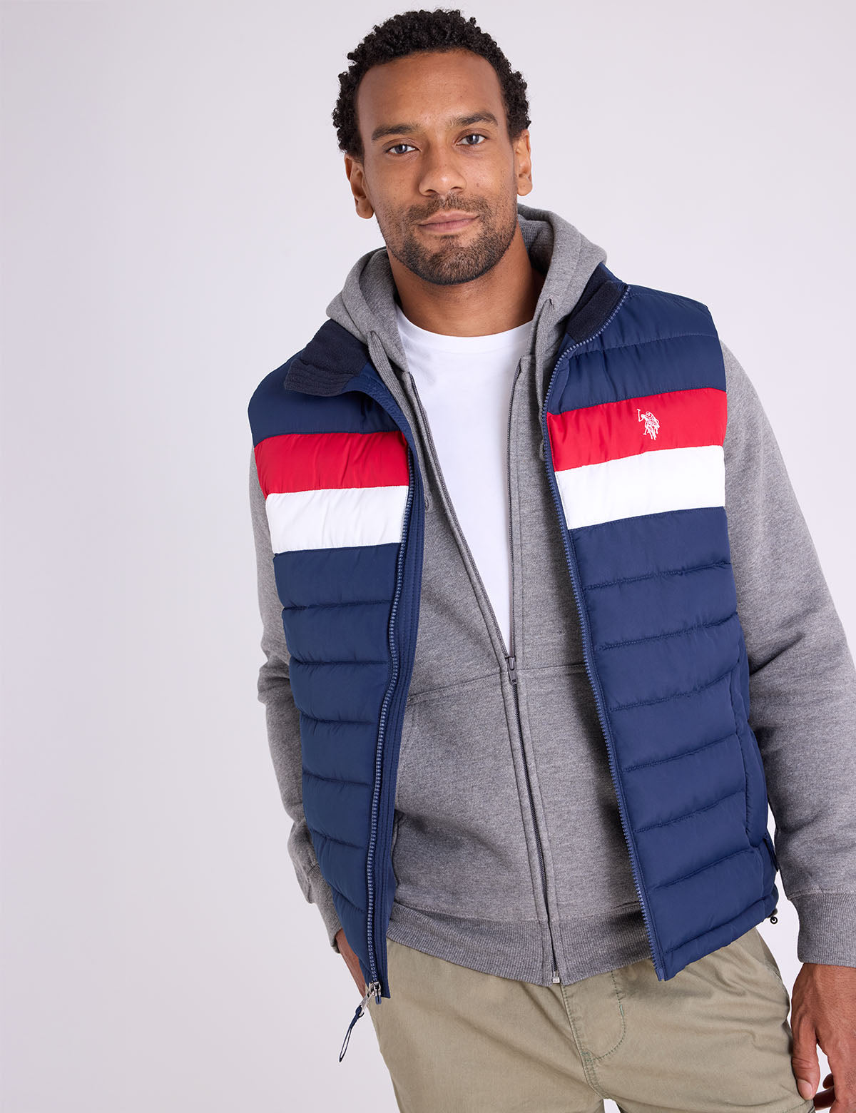 SIGNATURE COLOR BLOCK QUILTED VEST– U.S. Polo Assn.