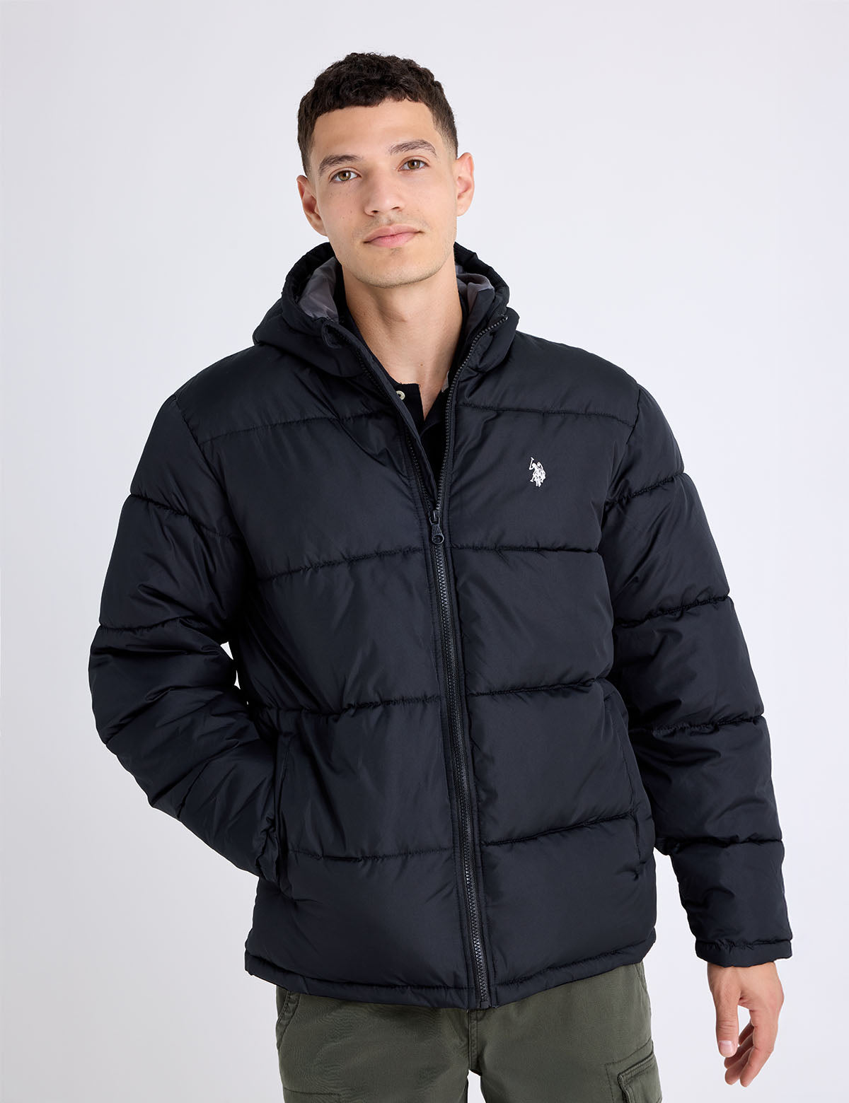 SOLID QUILTED CHANNEL PUFFER JACKET– U.S. Polo Assn.