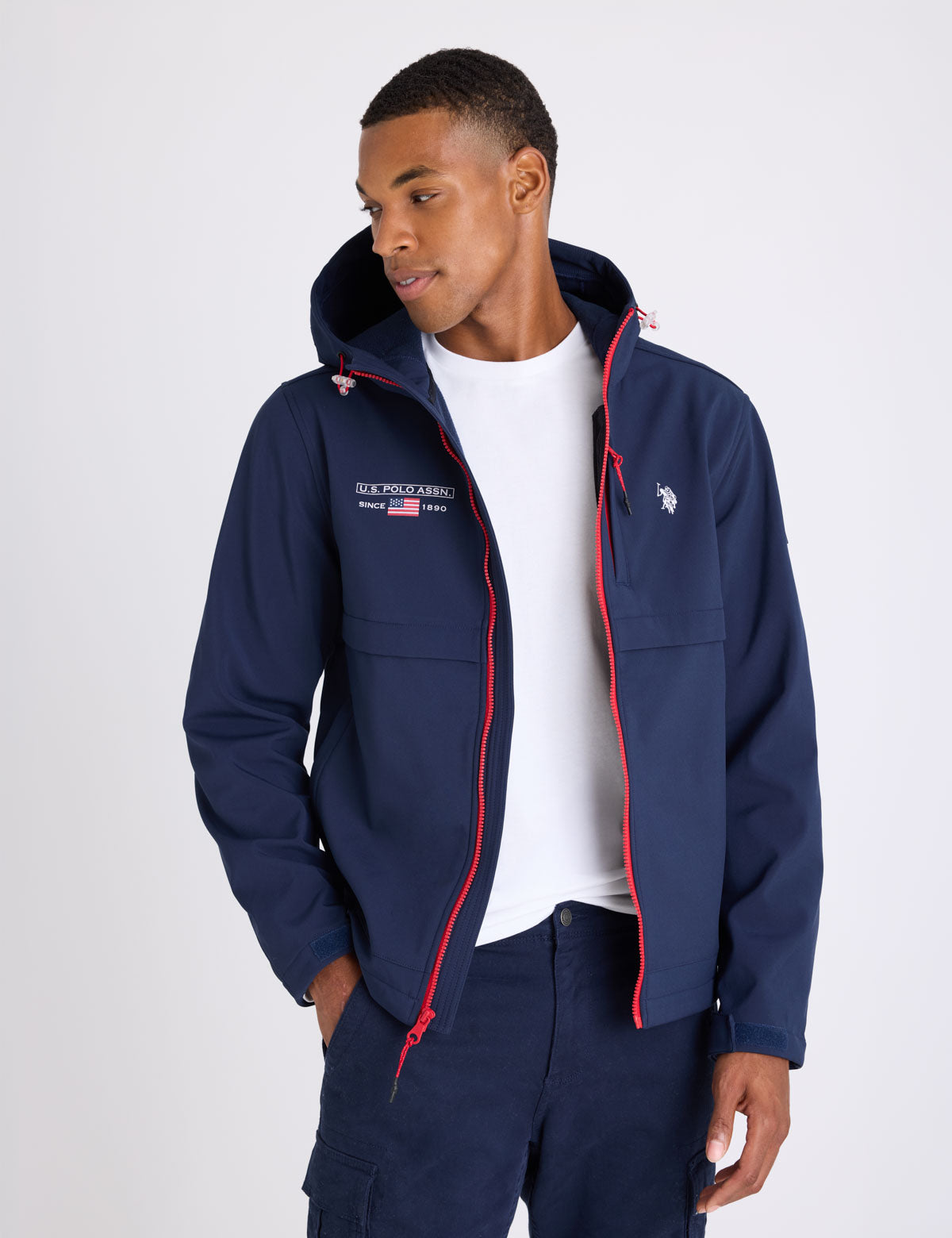 US Polo Assn Bonded Softshell Flag Trek Jacket