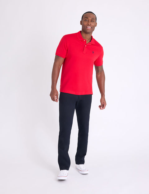 SOLID INTERLOCK POLO SHIRT - U.S. Polo Assn.