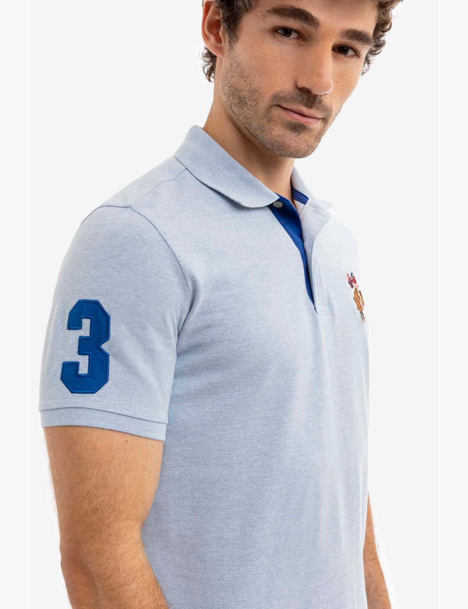 MULTI COLOR BIG LOGO SOLID POLO SHIRT– U.S. Polo Assn.