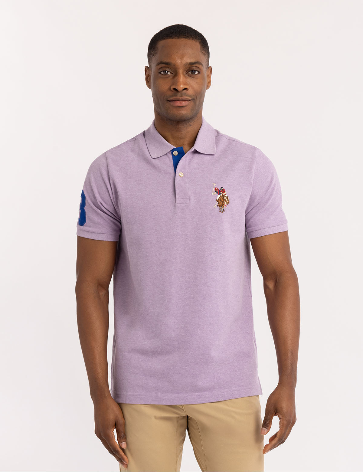 MULTI COLOR BIG LOGO SOLID POLO SHIRT– U.S. Polo Assn.