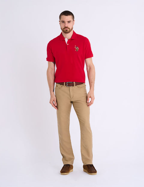 MULTI COLOR BIG LOGO SOLID POLO SHIRT - U.S. Polo Assn.