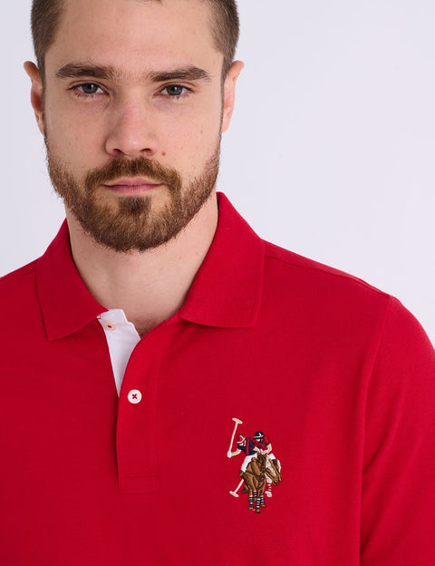 MULTI COLOR BIG LOGO SOLID POLO SHIRT - U.S. Polo Assn.