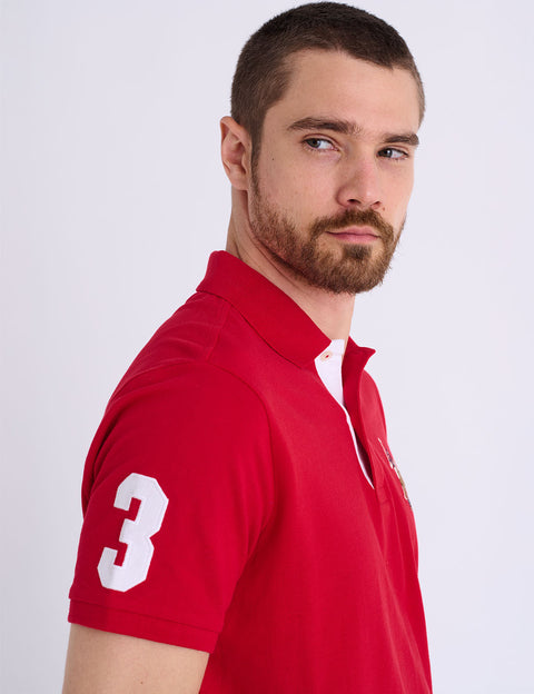 MULTI COLOR BIG LOGO SOLID POLO SHIRT - U.S. Polo Assn.