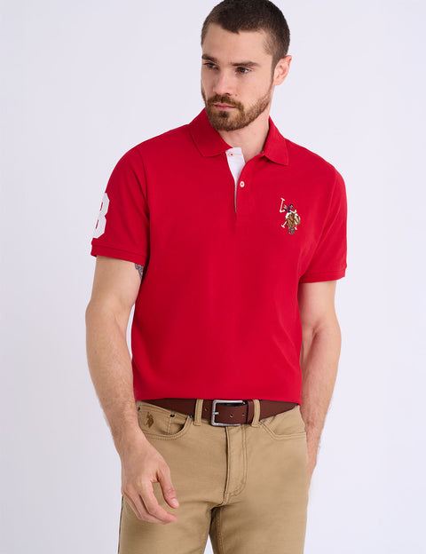 MULTI COLOR BIG LOGO SOLID POLO SHIRT - U.S. Polo Assn.