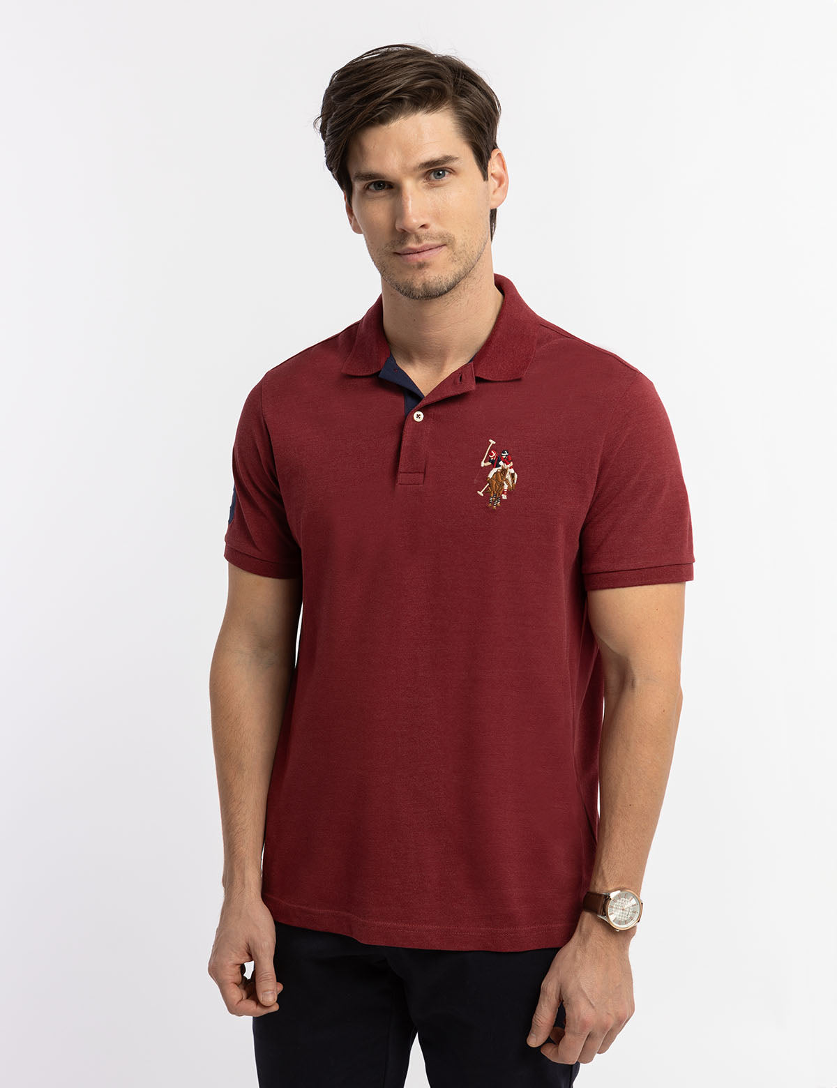 MULTI COLOR BIG LOGO SOLID POLO SHIRT– U.S. Polo Assn.