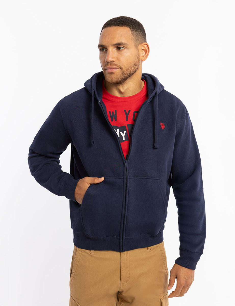 POL Zip Up High-Low Hem Hoodie main image 0