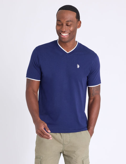 DOUBLE V-NECK T-SHIRT - U.S. Polo Assn.