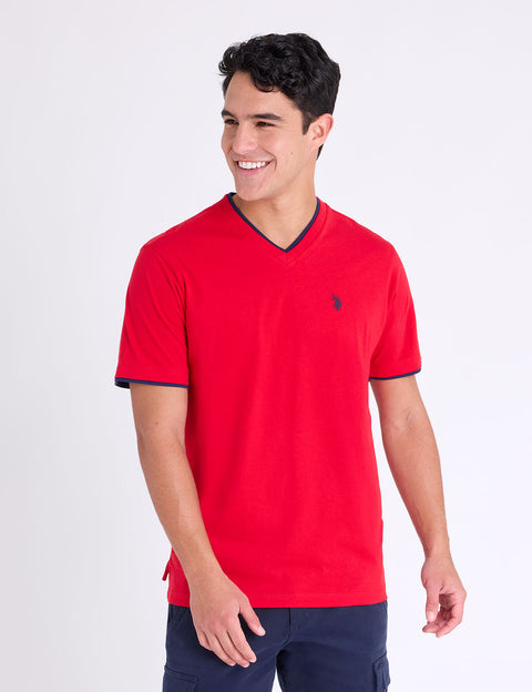 DOUBLE V-NECK T-SHIRT - U.S. Polo Assn.
