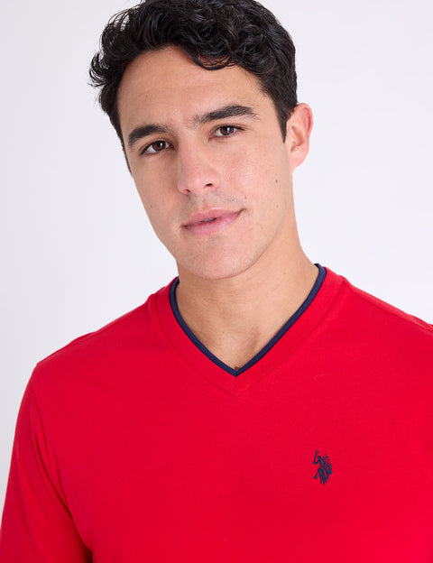 DOUBLE V-NECK T-SHIRT - U.S. Polo Assn.