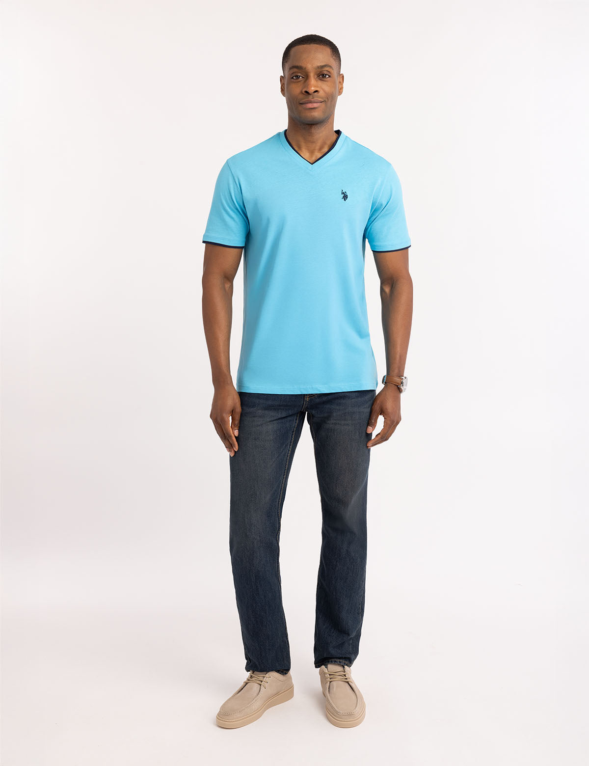 POL V-Neck Half Sleeve T-Shirt main image 0