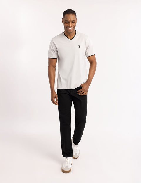 DOUBLE V-NECK T-SHIRT - U.S. Polo Assn.