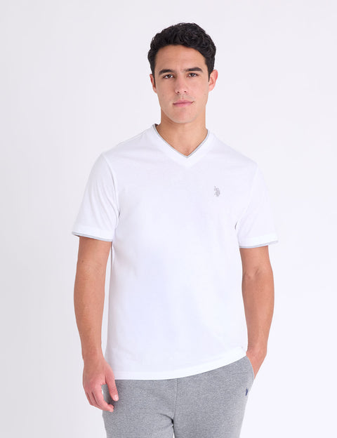 DOUBLE V-NECK T-SHIRT - U.S. Polo Assn.