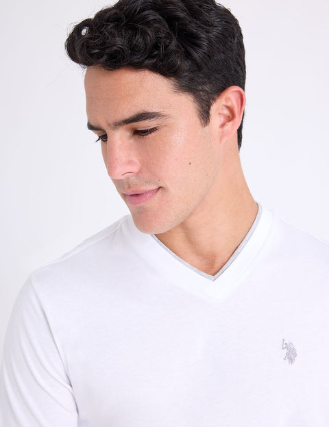 DOUBLE V-NECK T-SHIRT - U.S. Polo Assn.