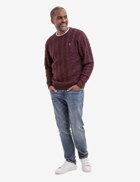 CABLE CREW NECK SWEATER - U.S. Polo Assn.