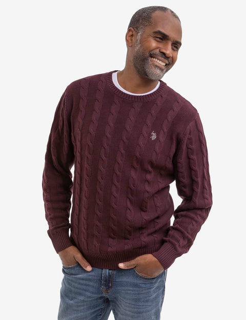 CABLE CREW NECK SWEATER - U.S. Polo Assn.