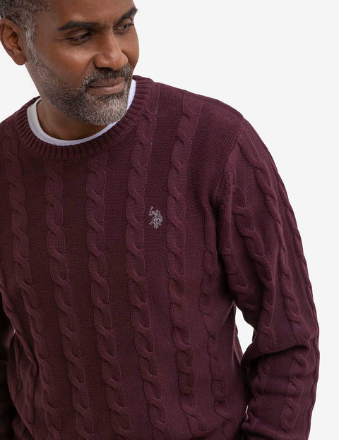 CABLE CREW NECK SWEATER - U.S. Polo Assn.