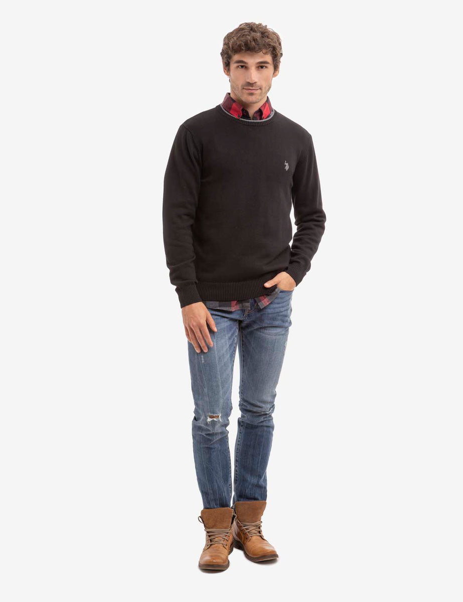 SOLID JERSEY CREW NECK SWEATER– U.S. Polo Assn.