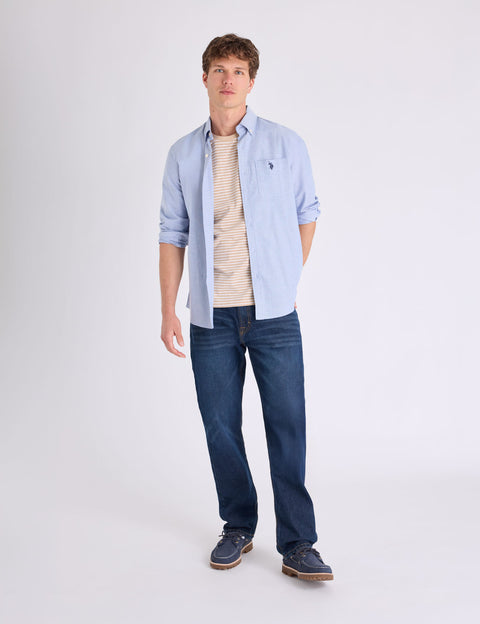 LONG SLEEVE STRETCH OXFORD SHIRT - U.S. Polo Assn.