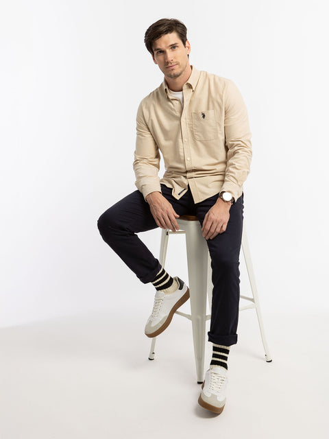 LONG SLEEVE STRETCH OXFORD SHIRT - U.S. Polo Assn.