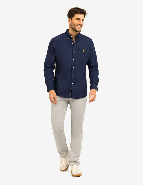 LONG SLEEVE STRETCH OXFORD SHIRT - U.S. Polo Assn.