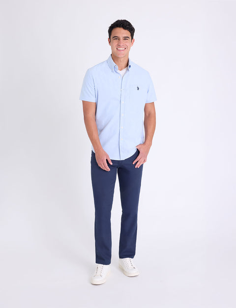 SHORT SLEEVE STRETCH OXFORD SHIRT - U.S. Polo Assn.