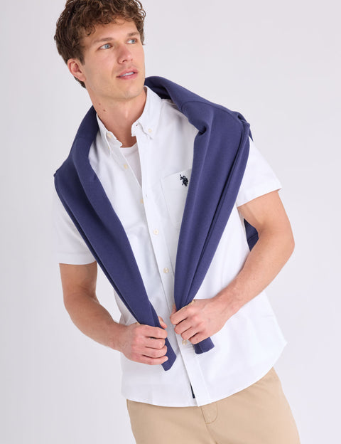 SHORT SLEEVE STRETCH OXFORD SHIRT - U.S. Polo Assn.