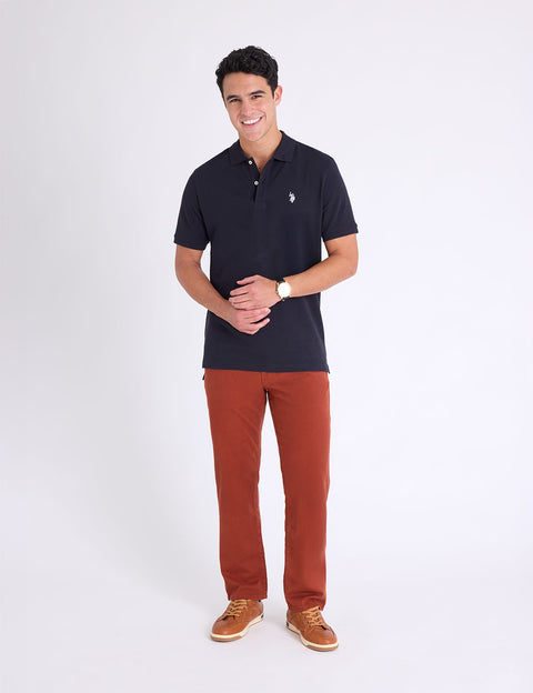 SOLID PIQUE SMALL LOGO POLO SHIRT - U.S. Polo Assn.