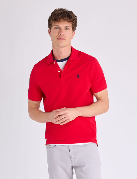 SOLID PIQUE SMALL LOGO POLO SHIRT - U.S. Polo Assn.