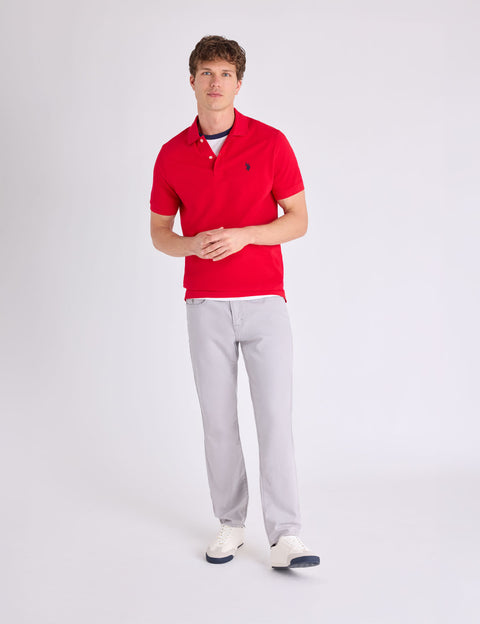 SOLID PIQUE SMALL LOGO POLO SHIRT - U.S. Polo Assn.