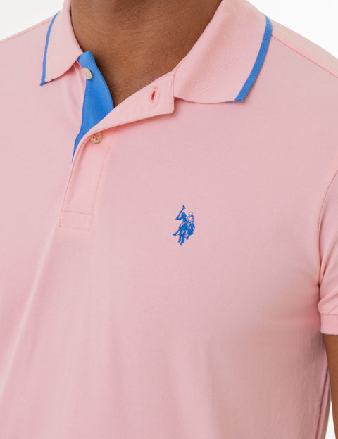 SLIM FIT STRETCH PIQUE SOLID POLO SHIRT - U.S. Polo Assn.