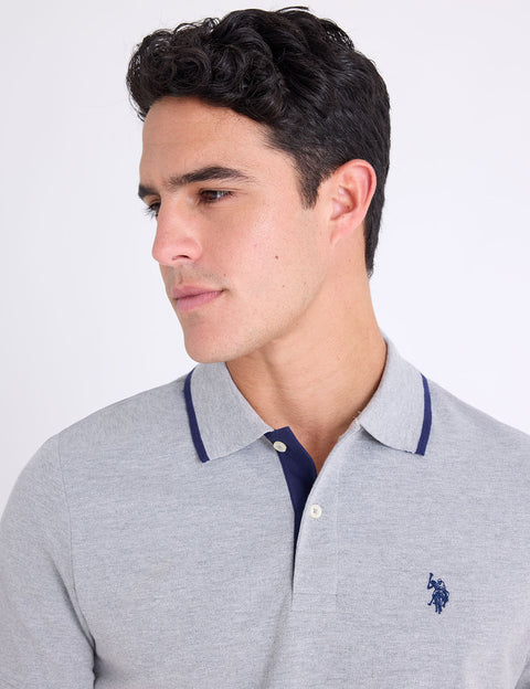 SLIM FIT STRETCH SOLID PIQUE POLO SHIRT - U.S. Polo Assn.
